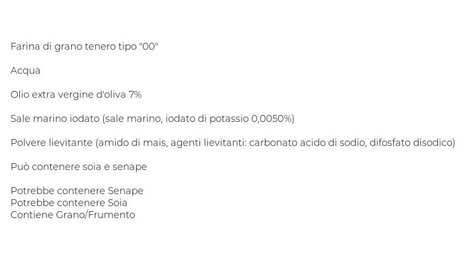 Piadina Romagnola Igp alla Riminese con Olio Extravergine di Oliva 7%