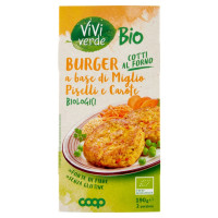 Burger a Base di Miglio, Piselli e Carote Biologici 2 x 95 g