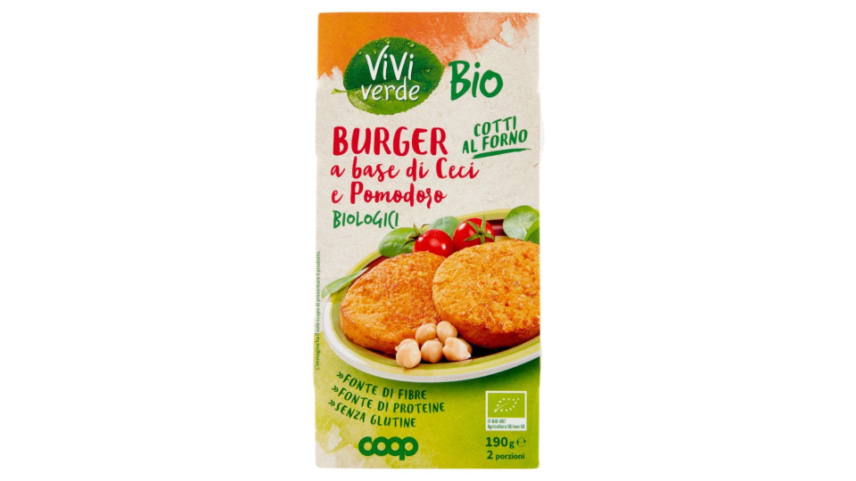 Burger a Base di Ceci e Pomodoro Biologici