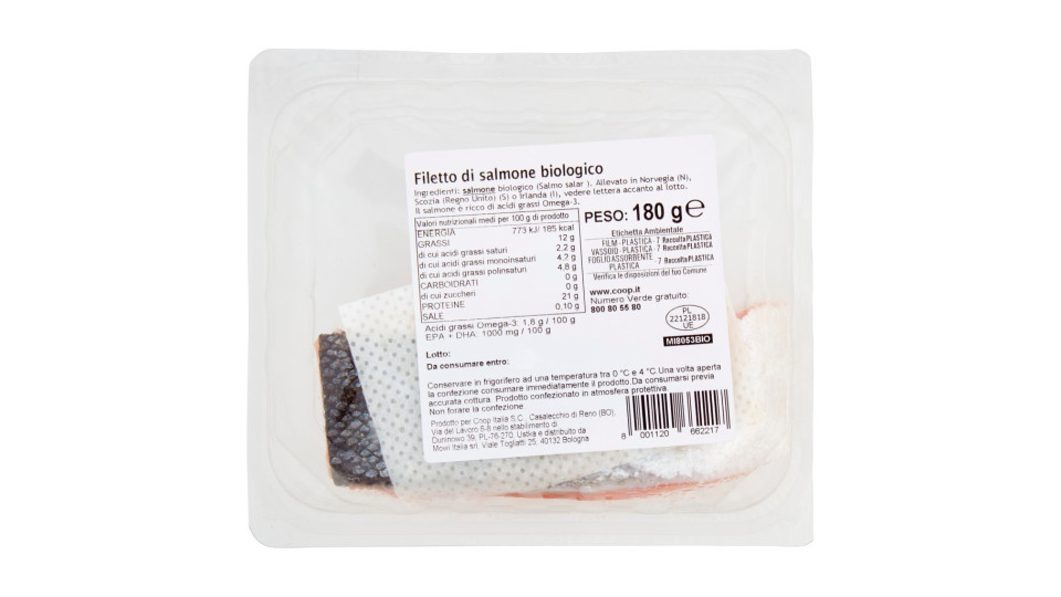 Filetto di Salmone Norvegese Biologico