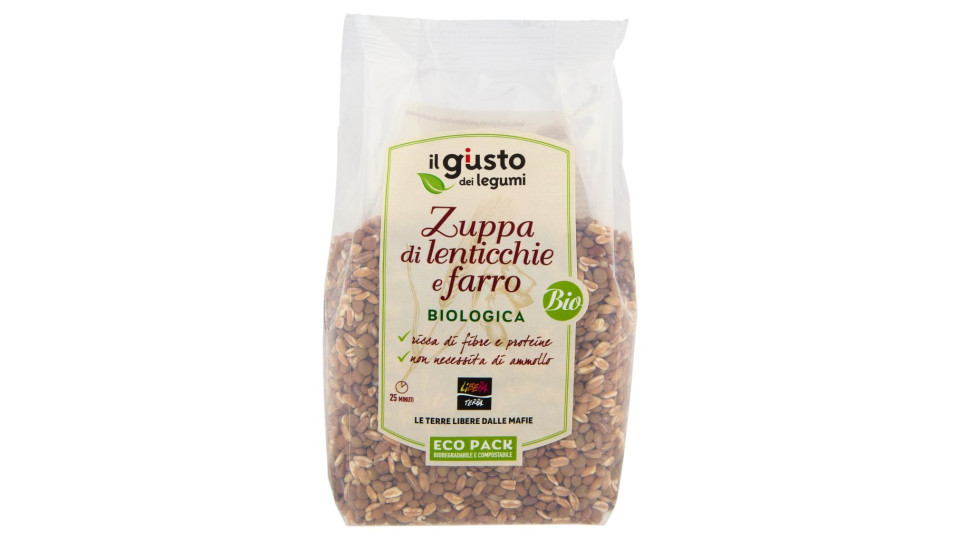 Il Giusto Gusto dei Legumi Zuppa di Lenticchie e Farro Biologica