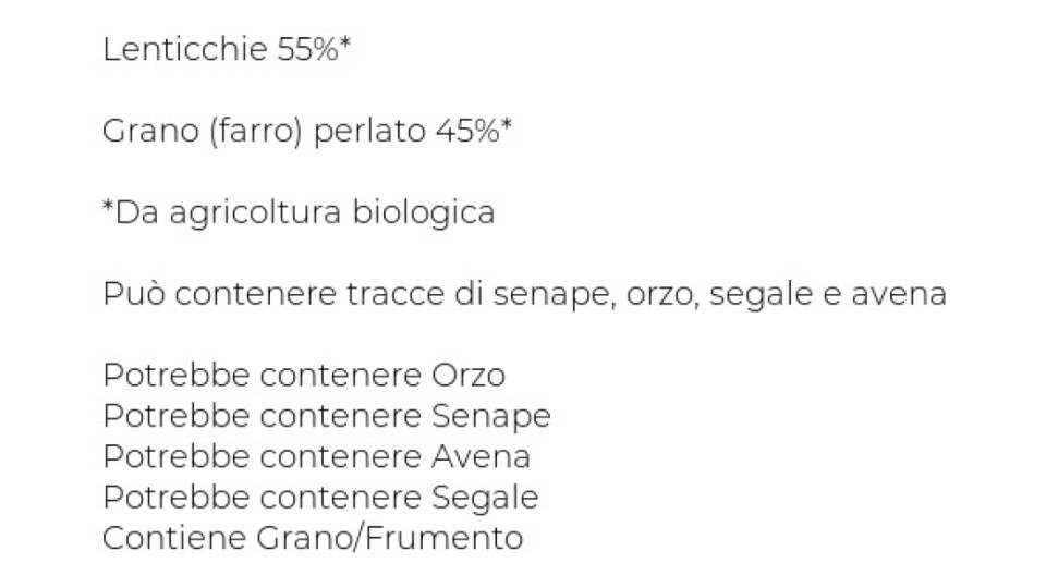 Il Giusto Gusto dei Legumi Zuppa di Lenticchie e Farro Biologica