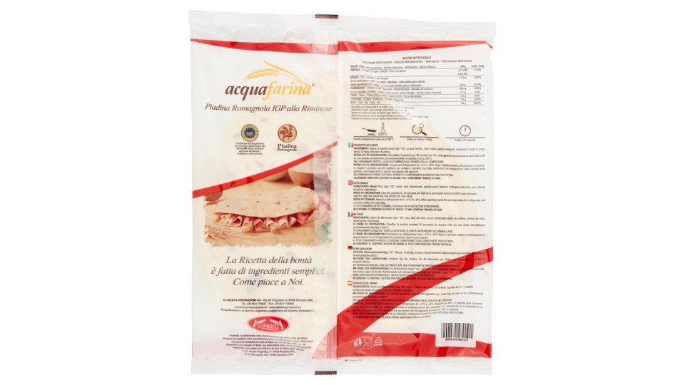 Piadina Romagnola Igp alla Riminese 5 Piadine