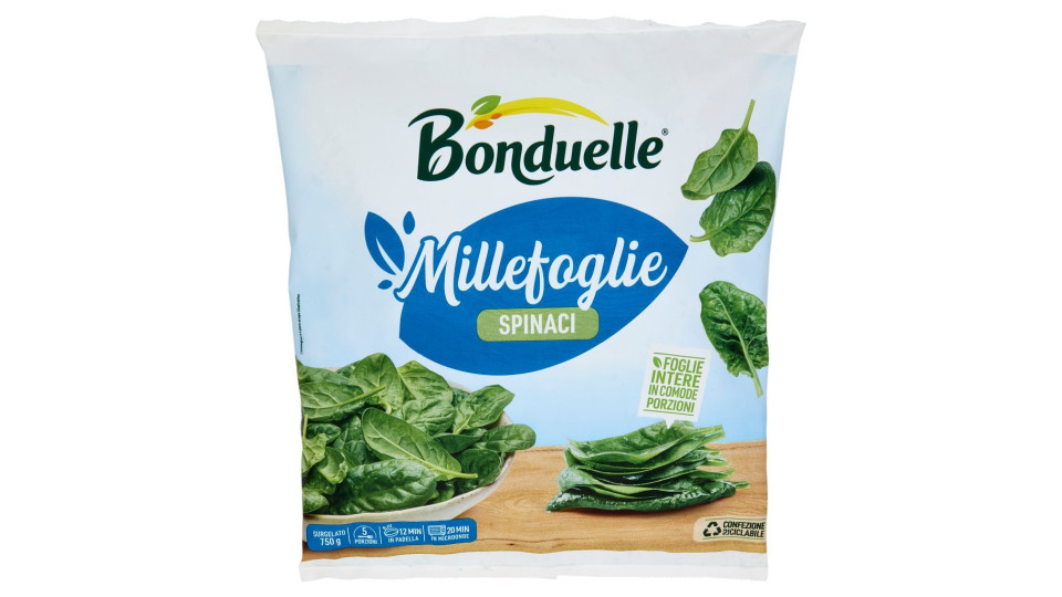 Bonduelle, spinaci millefoglie surgelati