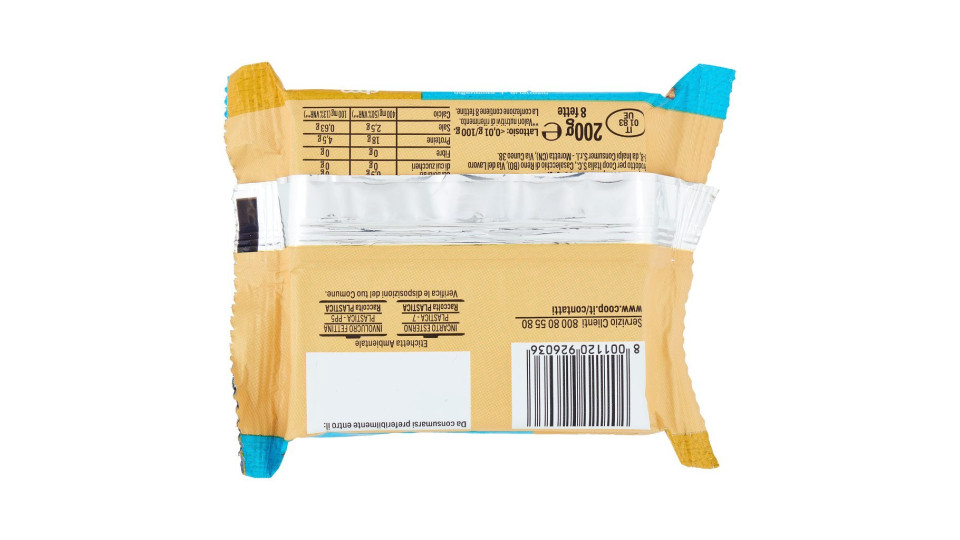 Fettine di formaggio fuso senza lattosio gr 200
