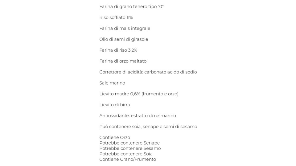 Crackers con riso soffiato gr 240