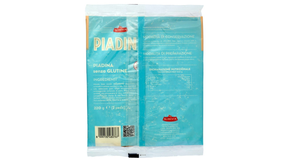 Piadina Senza Glutine Gr 220