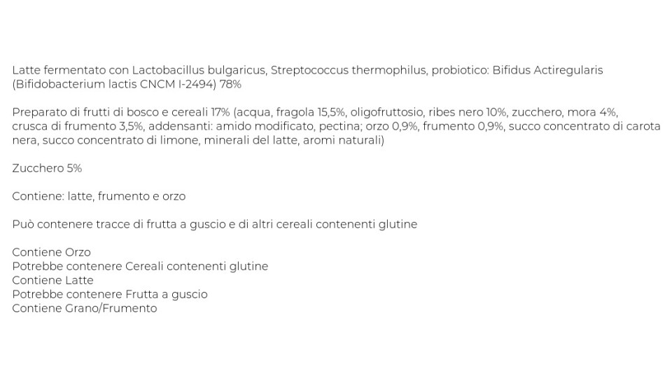 Activia Fibre Frutti di bosco e crusca 4 x 125 g