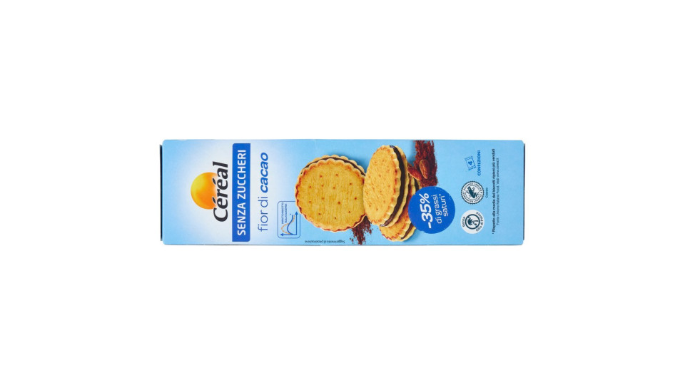 Céréal Senza Zuccheri Biscotti Fior di Cacao, senza olio di palma - 185 g