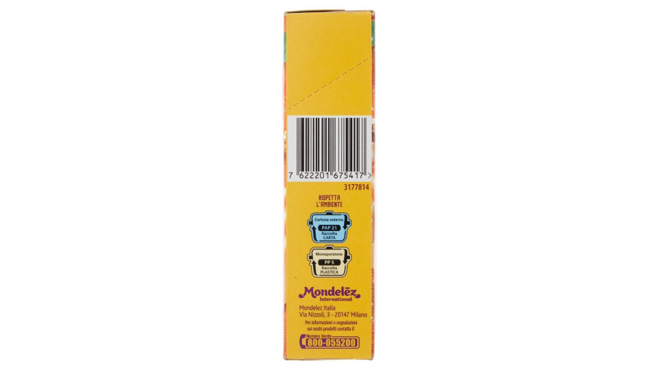 Oro Cereal Snack Arancia, soffice barretta con ripieno all'arancia - 162g