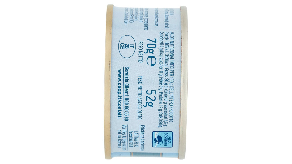 Tonno a pinne gialle all'olio di oliva 6 x 70G