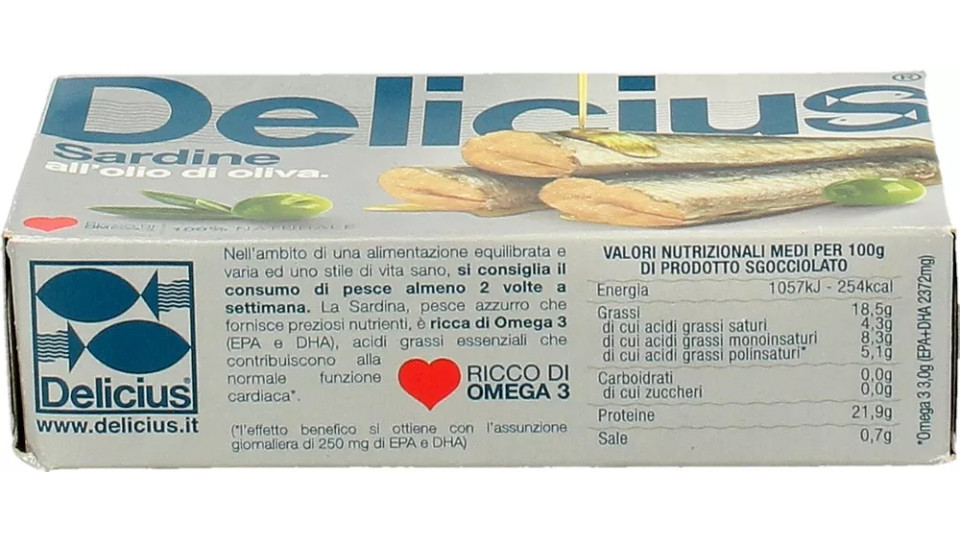 Delicius, sardine all'olio di oliva