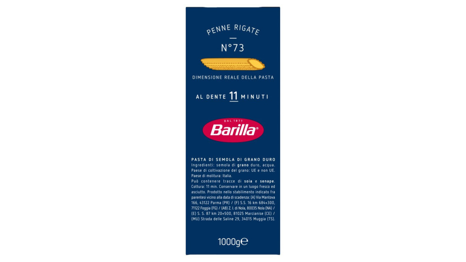 Barilla, Pasta di Semola Penne Rigate 73