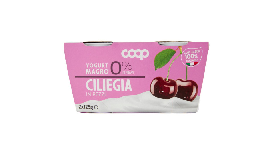 0% Di Grassi Yogurt Magro Con Ciliegia In Pezzi