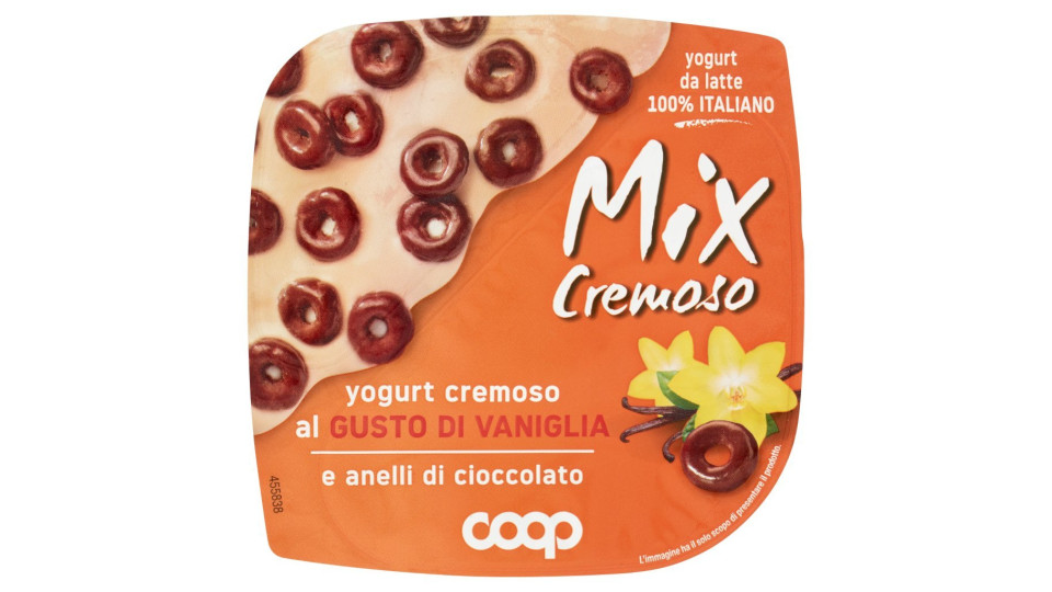 Mix Cremoso Yogurt Cremoso Al Gusto Di Vaniglia E Anelli Di Cioccolato