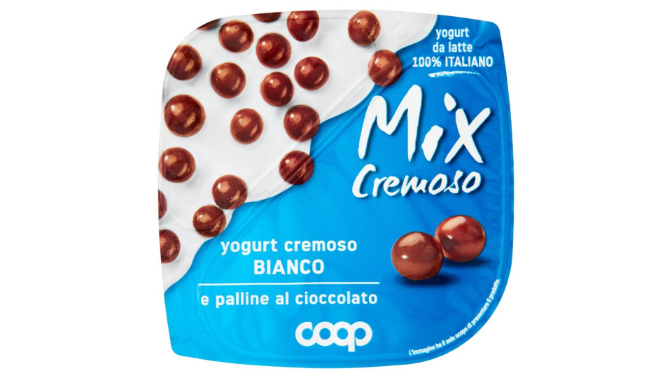 Mix Cremoso Yogurt Bianco Cremoso Dolce E Palline Al Cioccolato