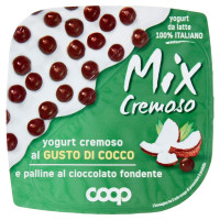 Mix Cremoso Yogurt Cremoso al Gusto di Cocco e Palline al Cioccolato Fondente
