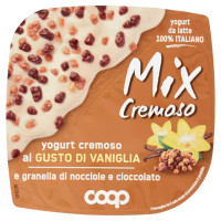 Mix Cremoso Yogurt Cremoso Al Gusto Di Vaniglia E Granella Di Nocciole E Cioccolato