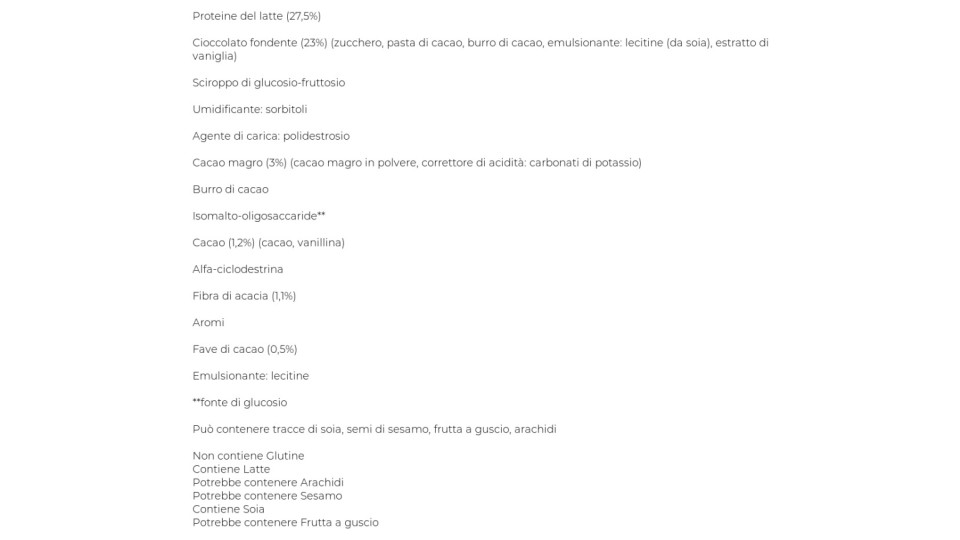 Enervit, Protein 8 snack cioccolato al latte