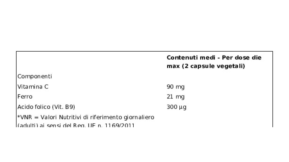 Equilibra, Ferro Vitamina C + Acido folico 60 vegicaps®