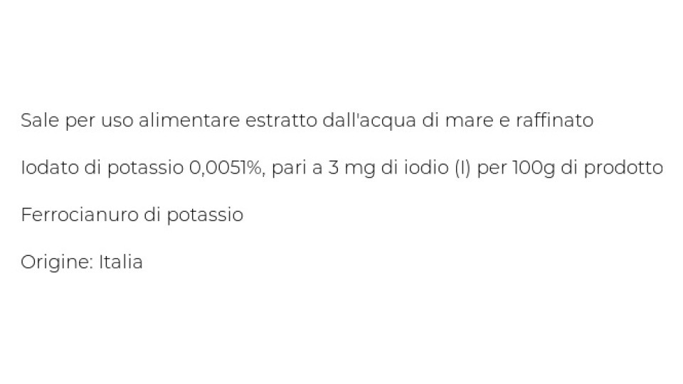 Cis - Sale Marino, Iodato, Fino