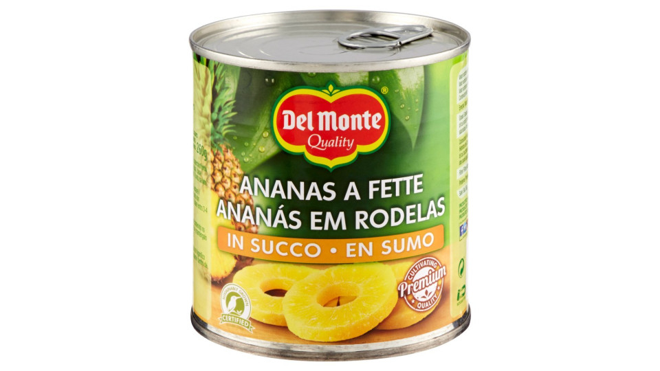 Del Monte, ananas a fette in succo