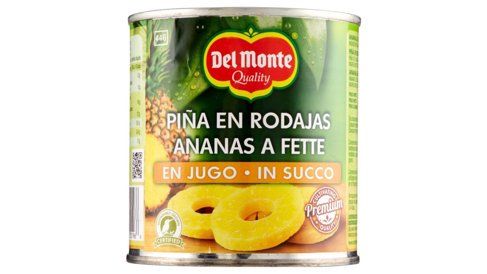 Del Monte, ananas a fette in succo