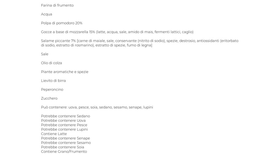 BUITONI BELLA NAPOLI SALSICCIA E PATATE Pizza surgelata 355g (1 pizza)
