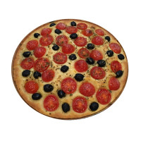 Focaccia con Pomodoro e Olive