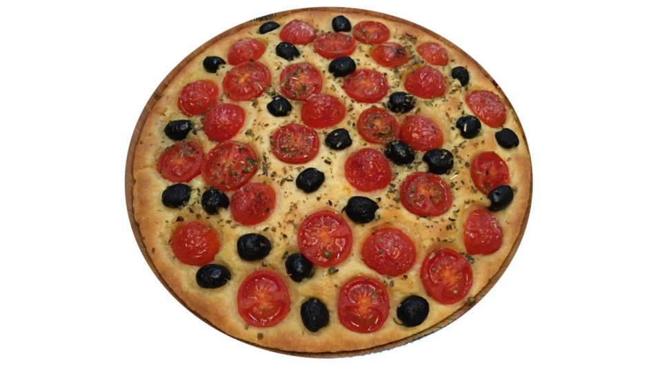 Focaccia con Pomodoro e Olive