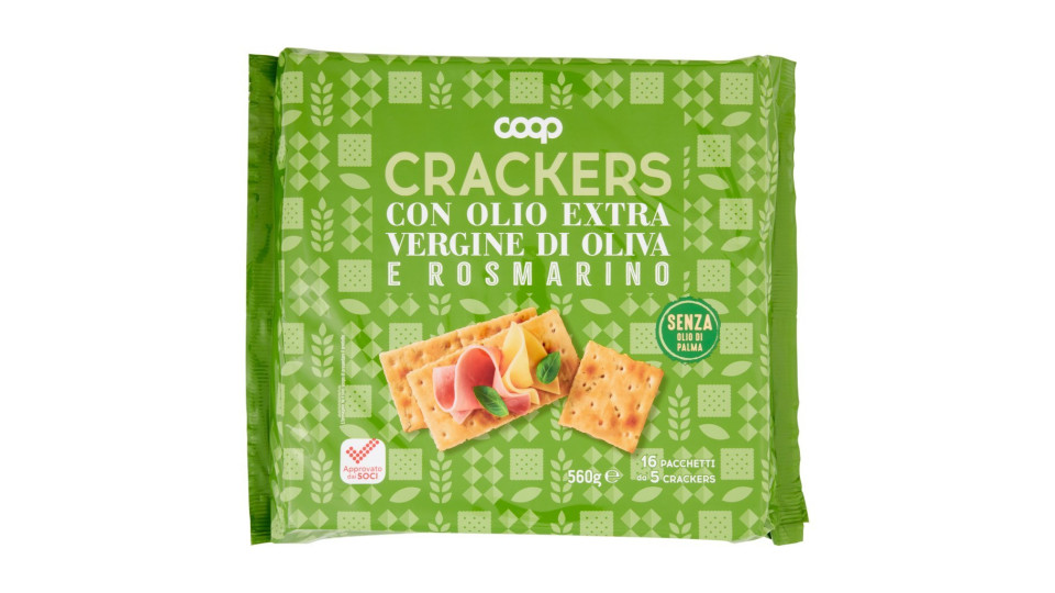 Crackers con Olio Extravergine di Oliva (3,2%) e Rosmarino