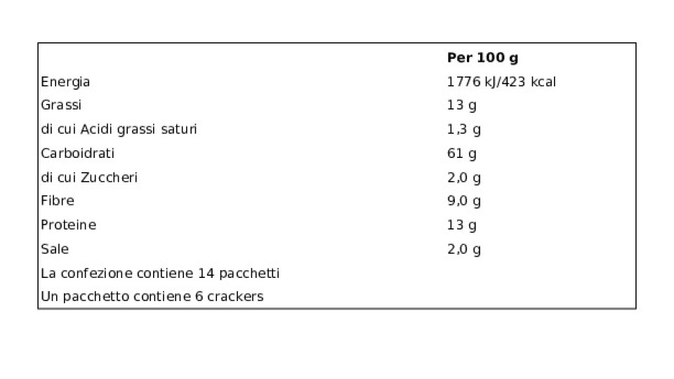 Crackers Integrali Biologici 14 x 37,5 g