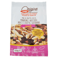 Mix di Frutta Secca Mandorle, Nocciole, Noci e Uvetta Sultanina