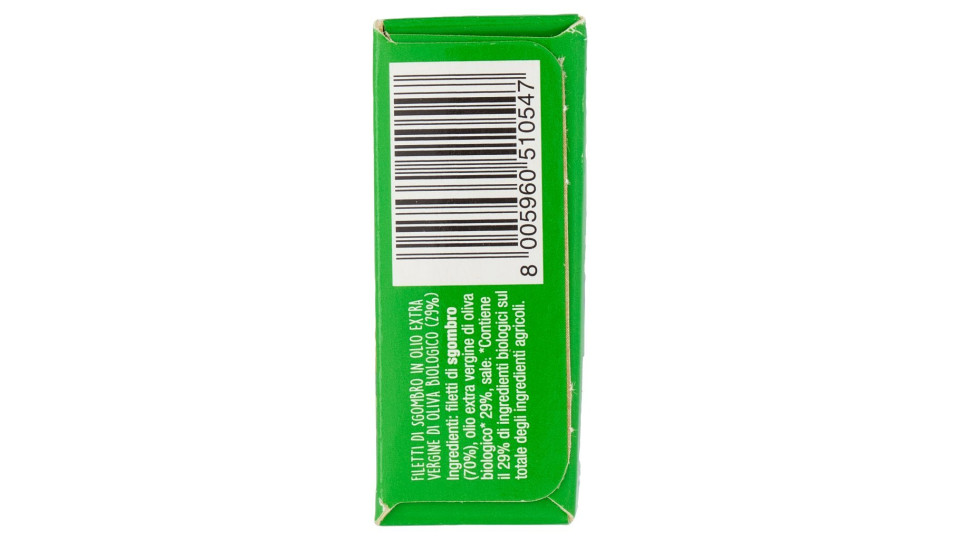 Rizzoli, filetti di sgombro in olio extra vergine di oliva biologico