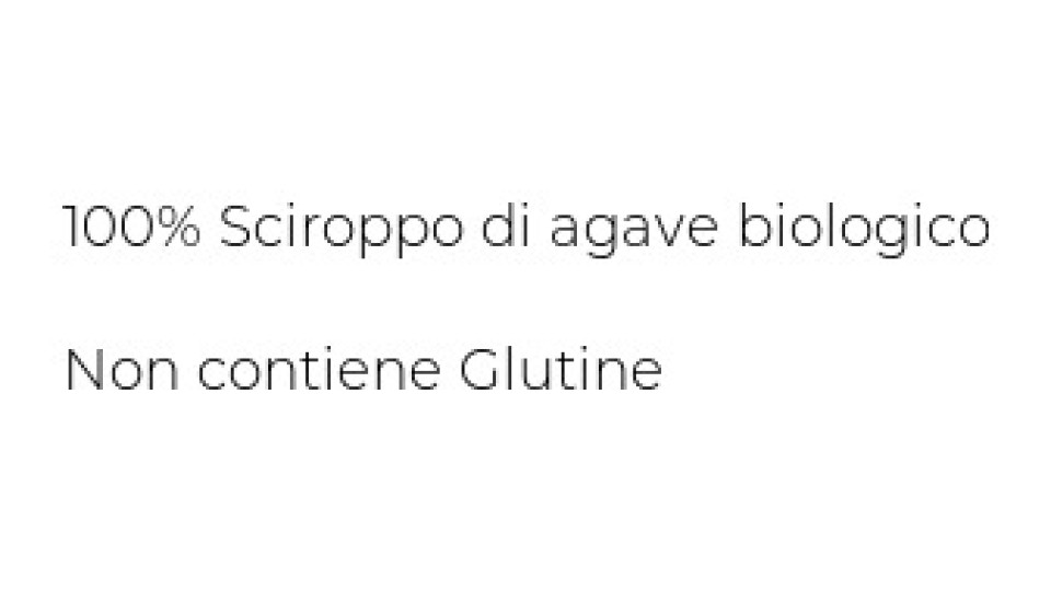 Equilibra, sciroppo d'agave