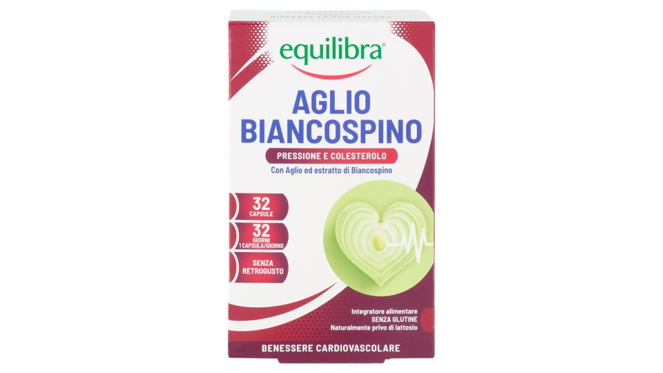Equilibra, aglio biancospino 32 perle vegetali
