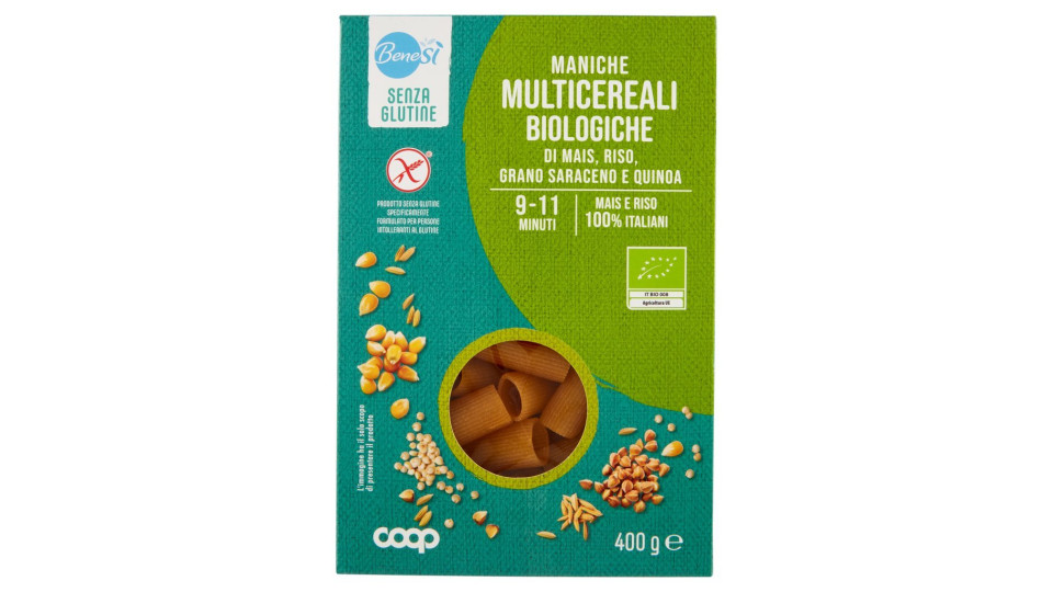 Senza Glutine Maniche Multicereali Biologiche Di Mais, Riso, Grano Saraceno E Quinoa