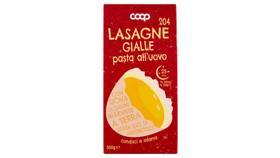 Lasagne Gialle 204 Pasta All'uovo