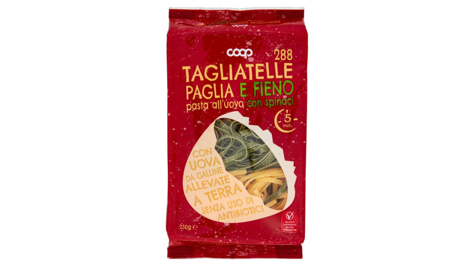 Tagliatelle Paglia e Fieno 288 Pasta all'Uovo con Spinaci