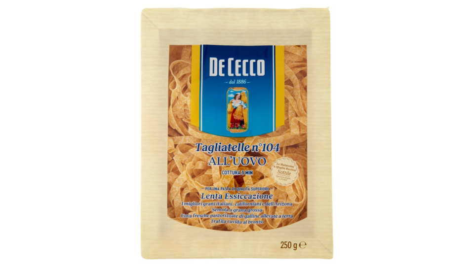 De Cecco Tagliatelle n° 104 all'Uovo