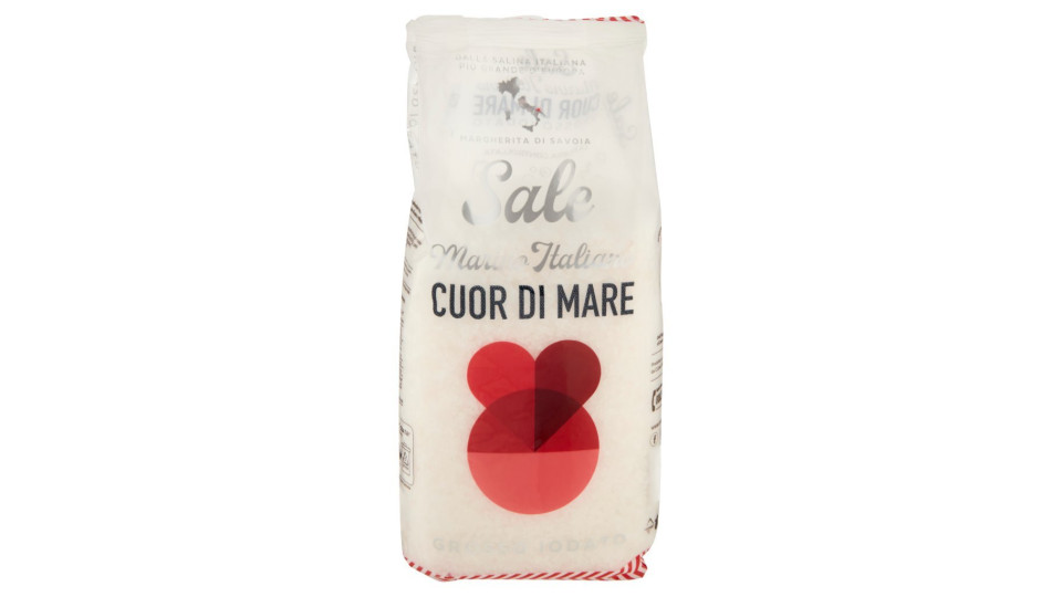 Cuor di Mare, sale marino extravergine 100% Italiano iodato grosso