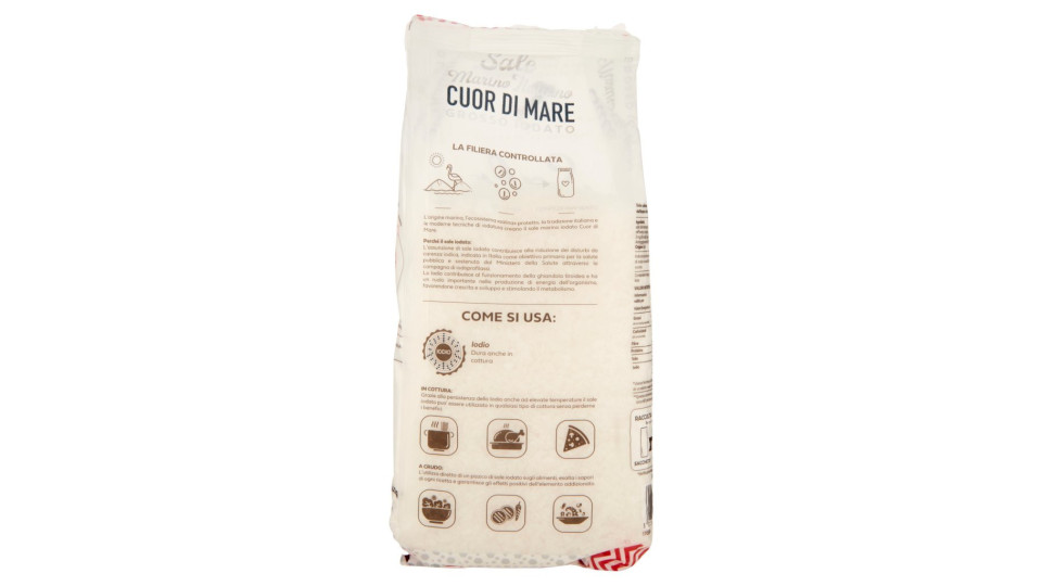 Cuor di Mare, sale marino extravergine 100% Italiano iodato grosso