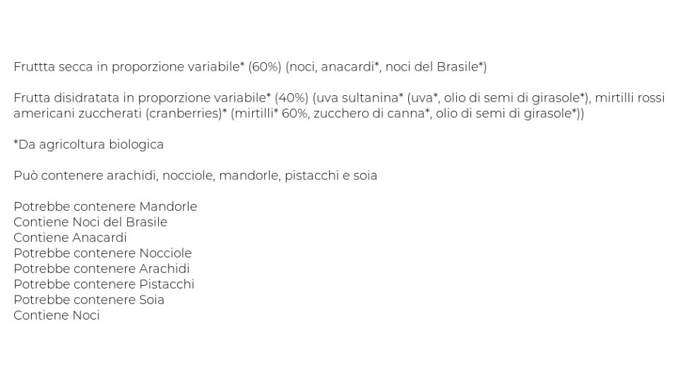 Noberasco, Bio misto wellness