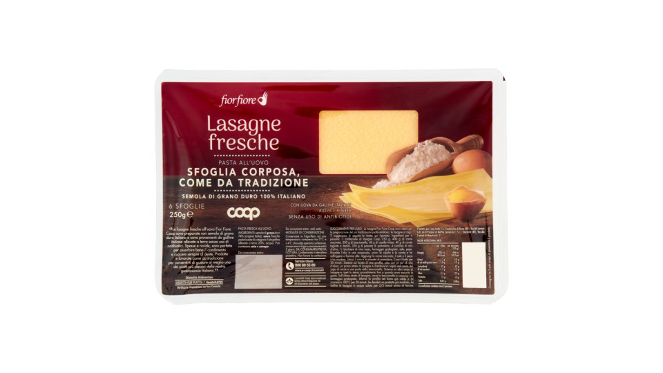 Lasagne Fresche all'Uovo