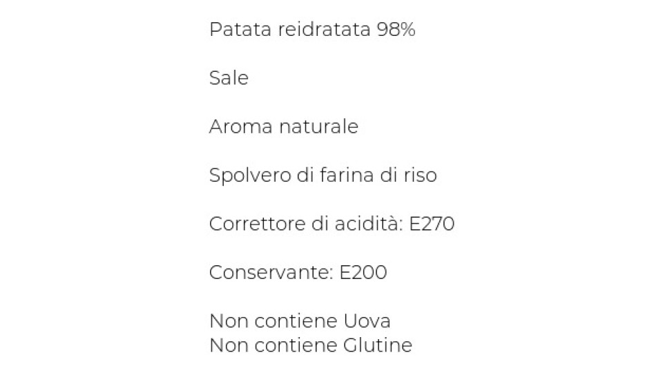 Patarò, Gnocchi di patate senza glutine