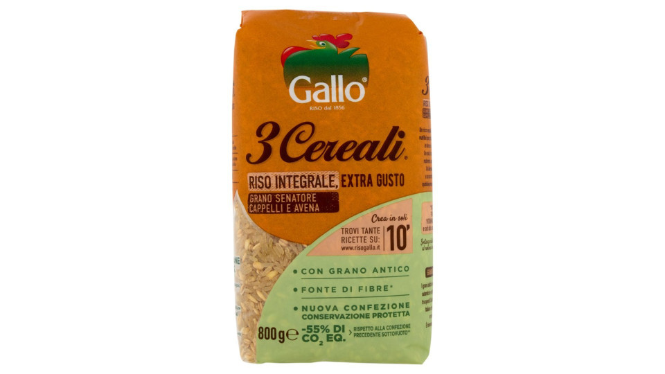 Gallo 3 Cereali Riso Integrale, Avena e Grano