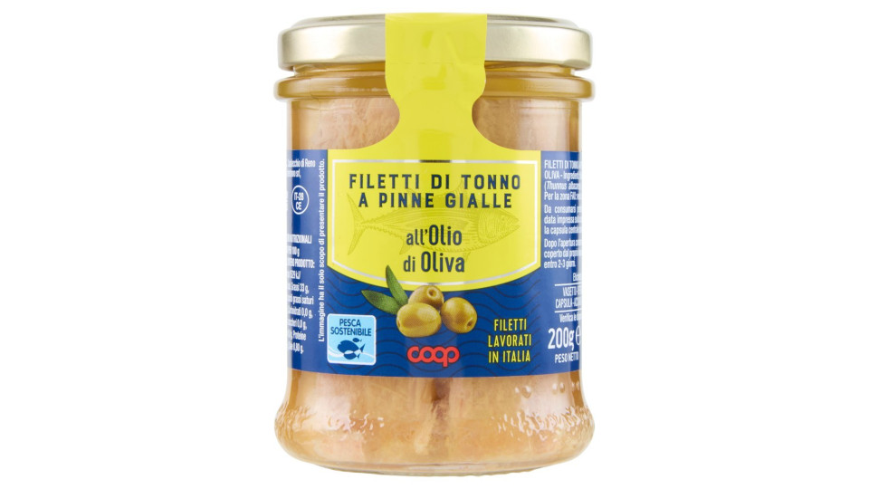Filetti Di Ventresca Di Tonno A Pinne Gialle All'olio Di Oliva