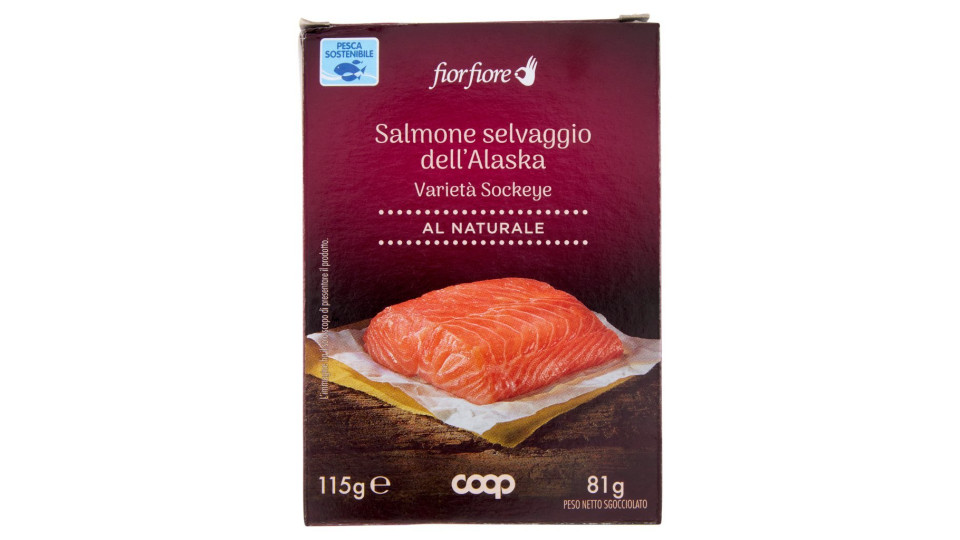 Salmone Selvaggio dell'Alaska Varietà Sockeye al Naturale