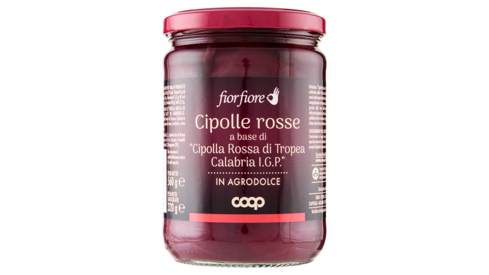 Cipolle Rosse a Base di "cipolla Rossa di Tropea Calabria I.G.P."