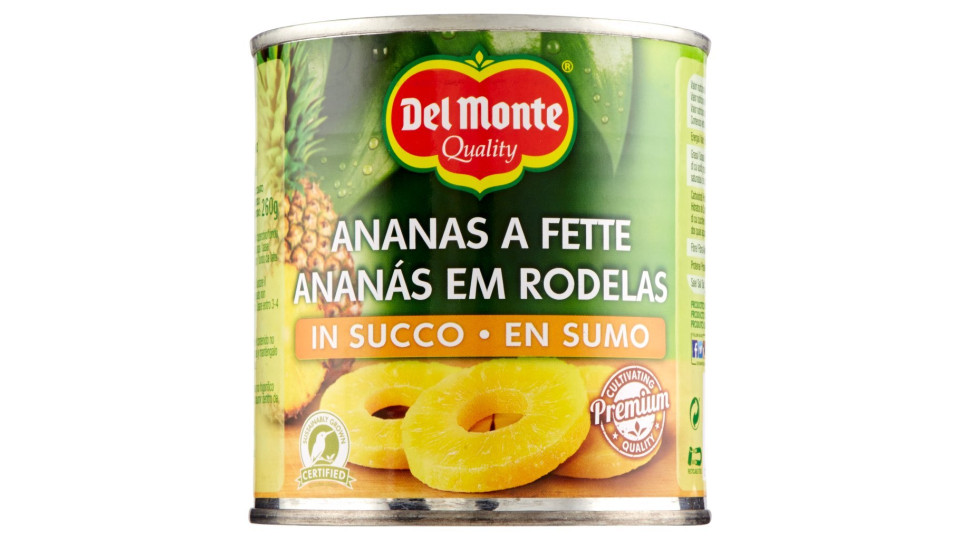 Del Monte, ananas a fette in succo